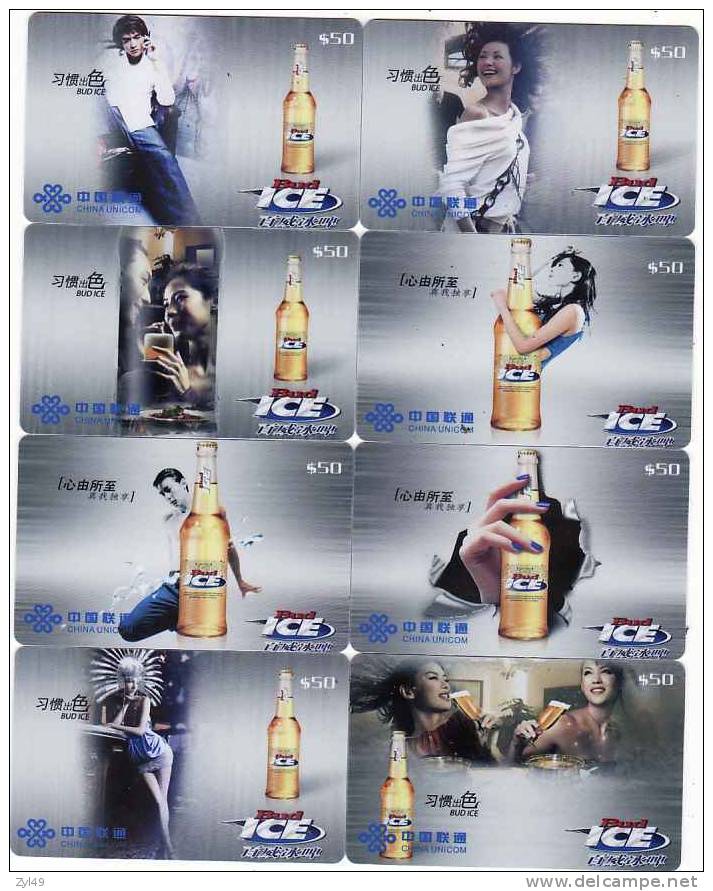 B04016 China Budweiser Beer 8pcs Rare - Alimentación