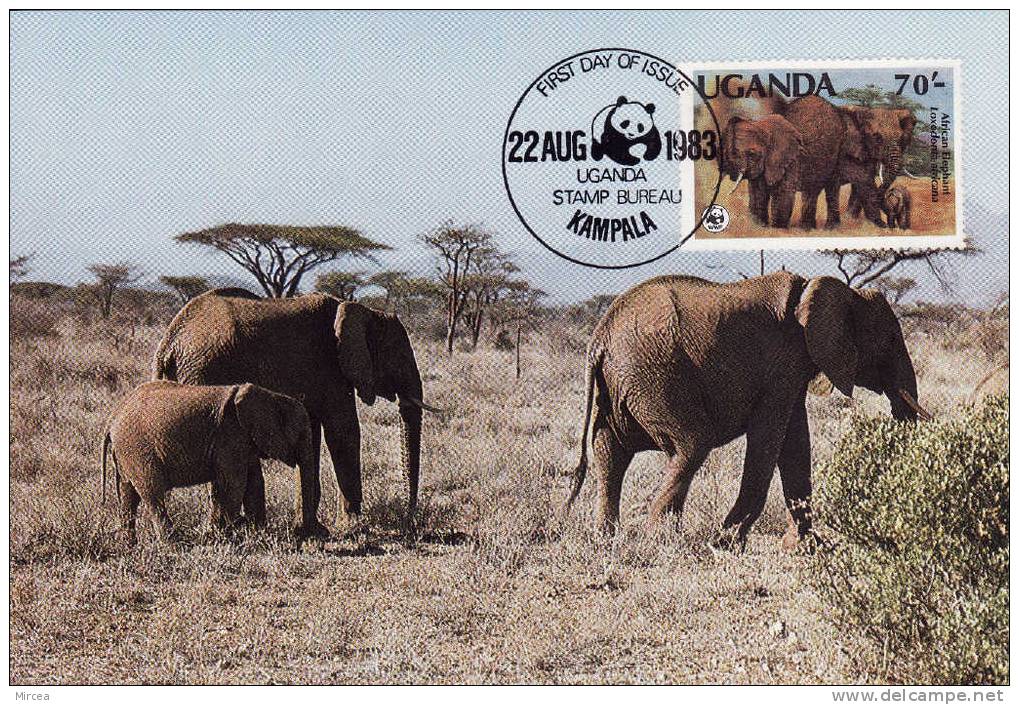 4072 -  Ouganda 1983 - Cartes-maximum