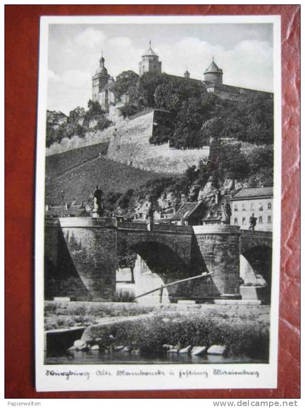 Würzburg - Alte Mainbrücke Festung - Wuerzburg
