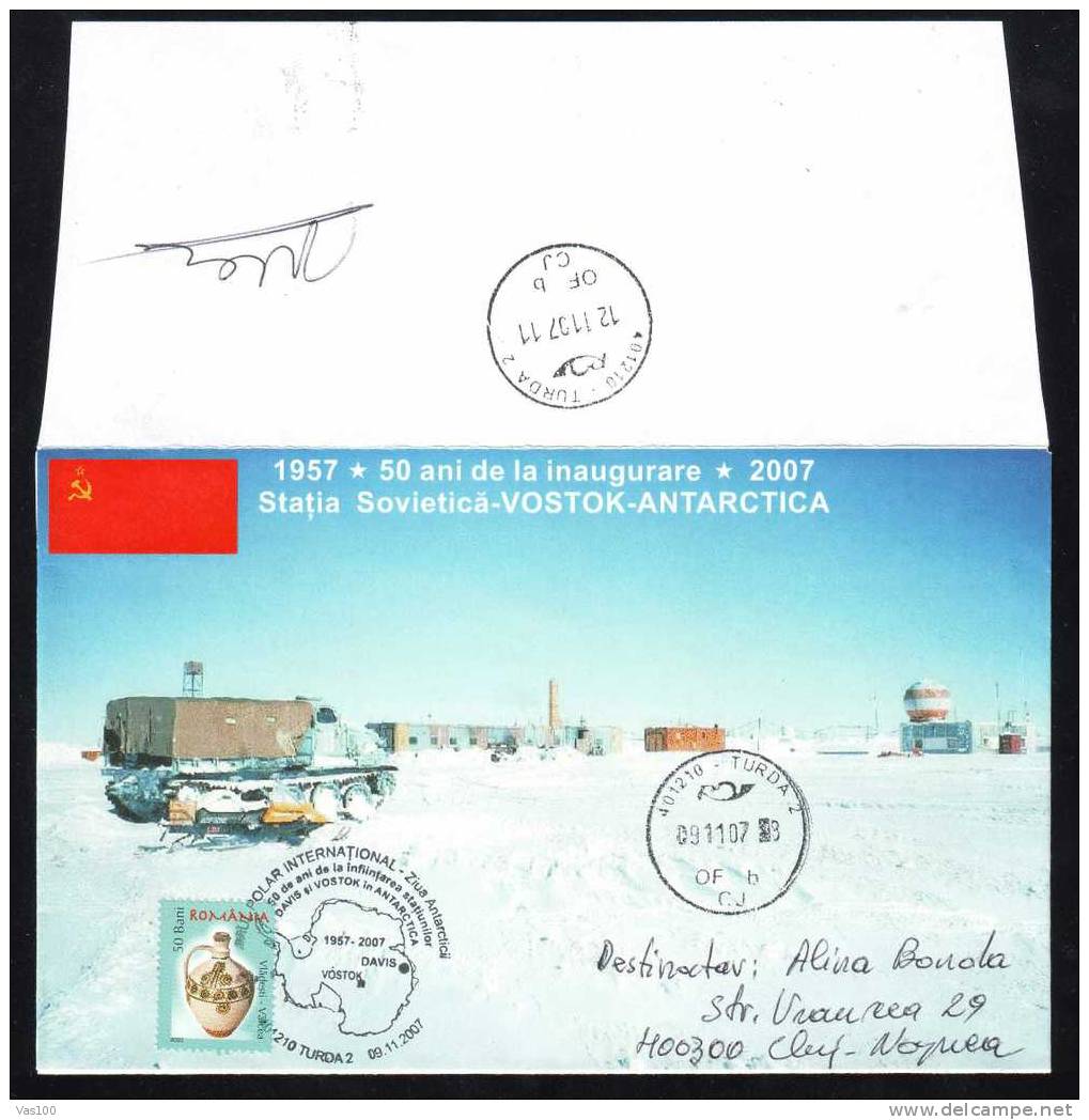 INTERNATIONAL POLAR YEAR RUSSIA STATION Base,VOSTOK-ANTARCTICA 1957-2007 COVER ANNIVERSARY. - Internationales Polarjahr