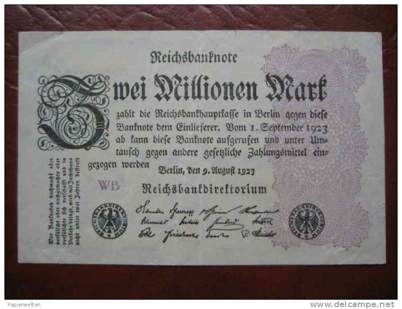 2000000 Mark 1923 (WPM 104a) 2 Millionen 9.8.1923 - 2 Miljoen Mark