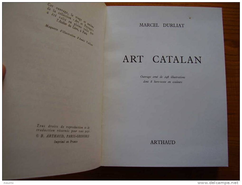 Guide Arthaud De Marcel Durlat  : L´ Art Catalan  . 1963 .  414 P. - Midi-Pyrénées