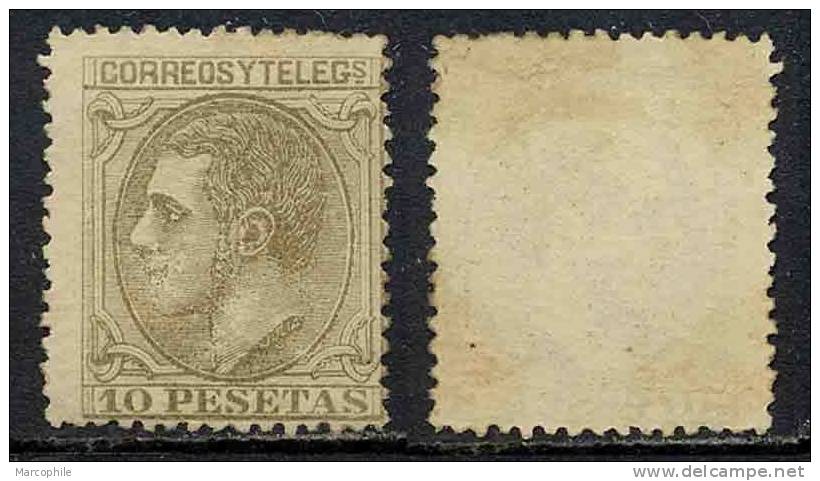 ESPAGNE - ALPHONSE XII /  1879 # 192 - 10 P. BRUN OLIVE (*) / COTE 1750.00 EURO - Ongebruikt