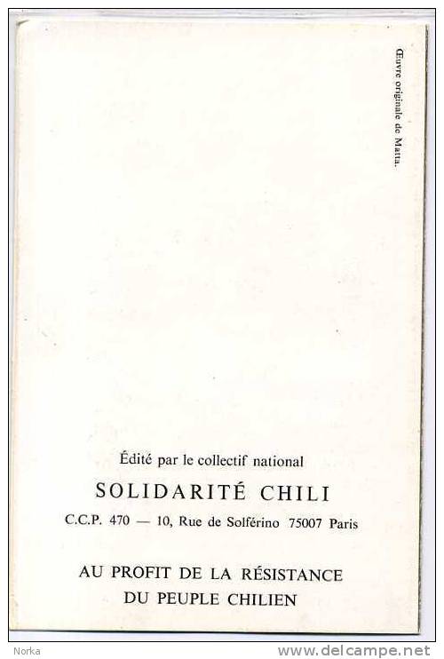 Carte 4 Plis édité Par Le Collectif National SOLIDARITE CHILI. MATTA. - Events