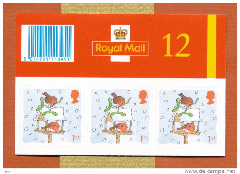 GREAT BRITAIN  2001 SG2239a CHRISTMAS 12 .  BOOKLET PANE.  MNH** - Booklets