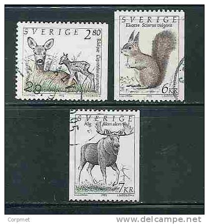 SWEDEN - FAUNA - Yvert # 1686/8 -  VF USED - Used Stamps