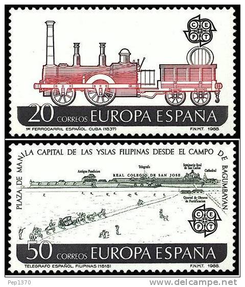 ESPAÑA 1988 - EUROPA CEPT - Edifil 2949-50 - Yvert 2563-2564 - 1988