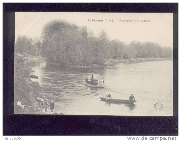 Vouvray Embouchure De La Cisse édit.grand Bazar Tours N° 57 Bateaux Belle Carte - Vouvray