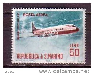 Y9141 - SAN MARINO Aerea Ss N°143 - SAINT-MARIN Aerienne Yv N°132 ** - Luftpost