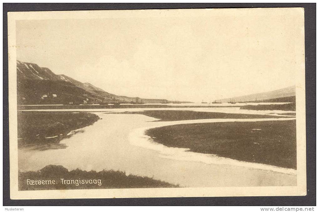 Faroe Islands Færøerne Trangisvaag Old Used Postcard 2 Scans - Faeröer