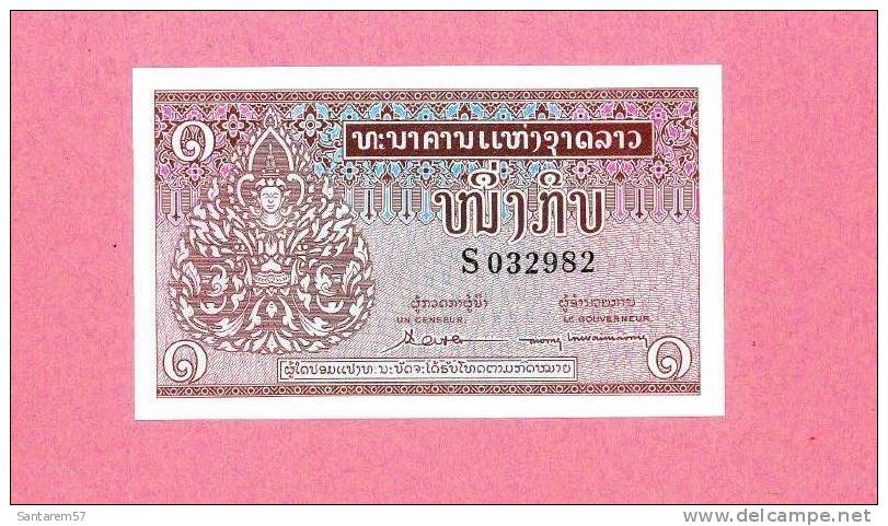 Billet De Banque Nota Banknote Bill UN KIP LAOS - Laos