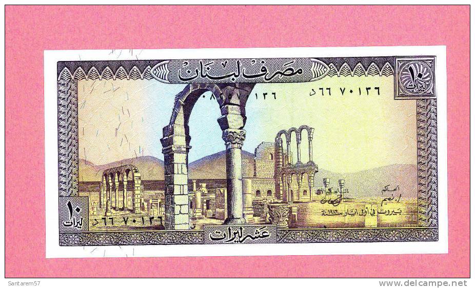 Billet De Banque Nota Banknote Bill 10 Dix Livres LIBAN LEBANON - Lebanon