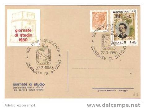 33783)cartolina Viareggio - Giornate Di Studio Con 40£+30£  + Annullo - Viareggio