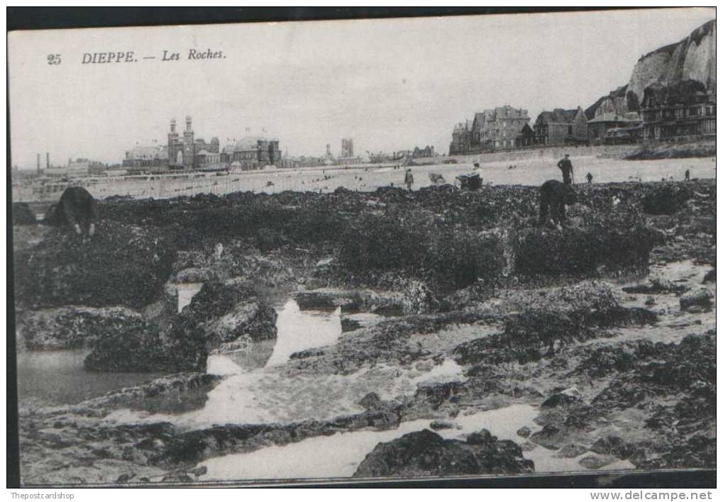 CPA FRANCE 76  Dieppe No 25 LES ROCHES  BEACH SCENE - Dieppe