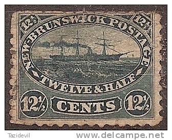 NEW BRUNSWICK - 1860 12½c Sailing Ship. Scott 10. Used - Used Stamps