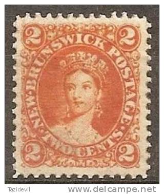 NEW BRUNSWICK - 1863 2c Queen Victoria. Scott 7. Mint Hinged * - Nuovi