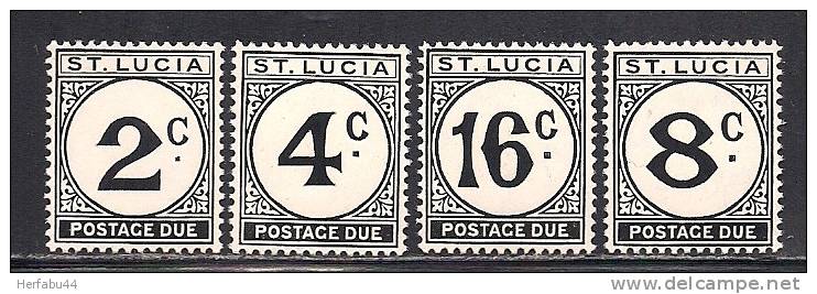 St. Lucia      Postage Due    Set    SC# J7-10 Mint (Regular Paper) - St.Lucie (1979-...)