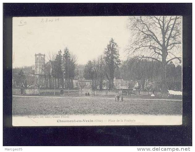 Chaumont En Cexin Place De La Foulerie édit.bourgeix  Belle Carte - Chaumont En Vexin