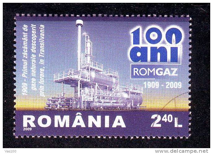 ROMGAZ - Society Of Natural Gas - 2009  Stamp ,CTO,VFU, Romania. - Gaz