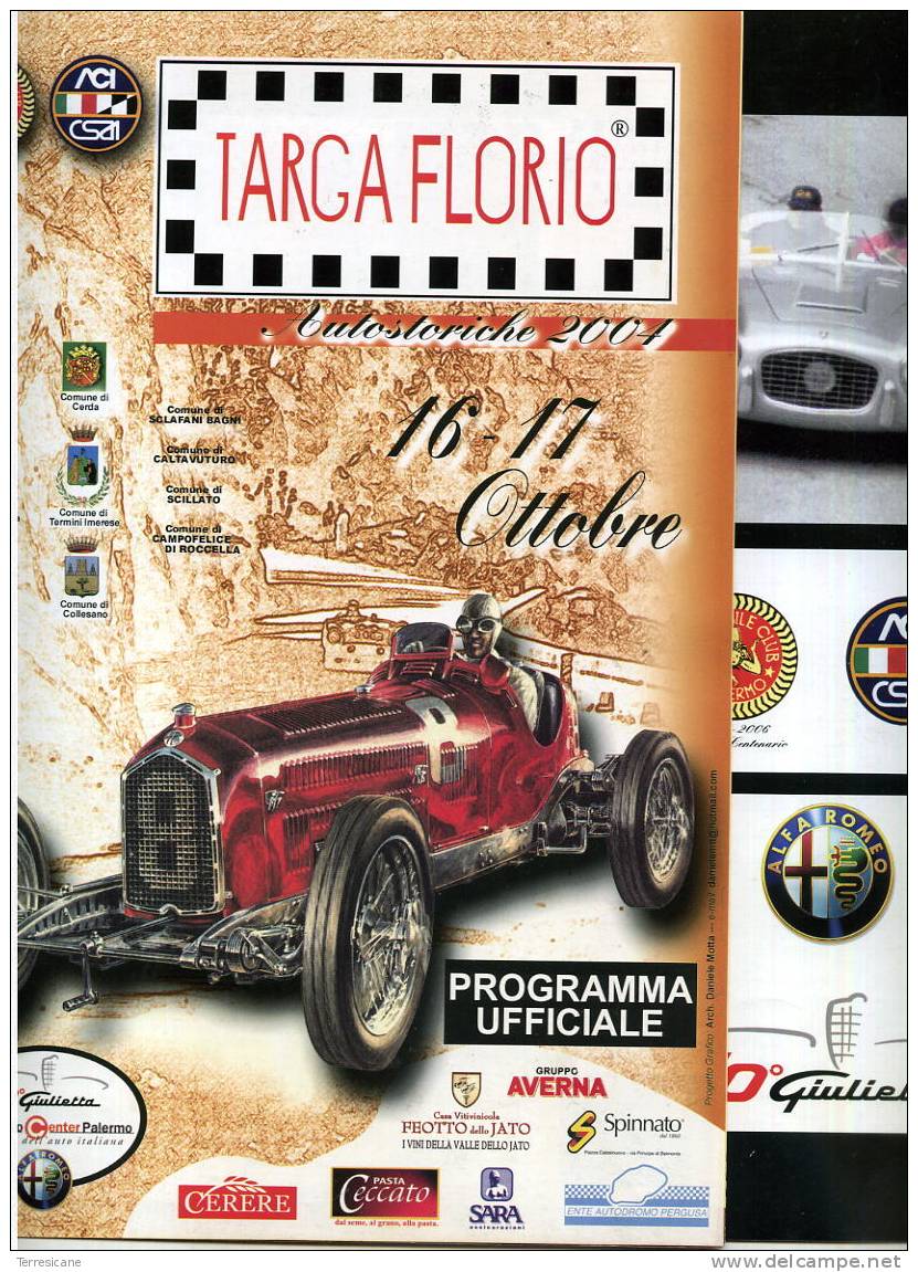 PROGRAMMA NUMERO UNICO TARGA FLORIO AUTOSTORICHE 2004  8 PAGINE CON CARTINE PERCORSO - Programmi