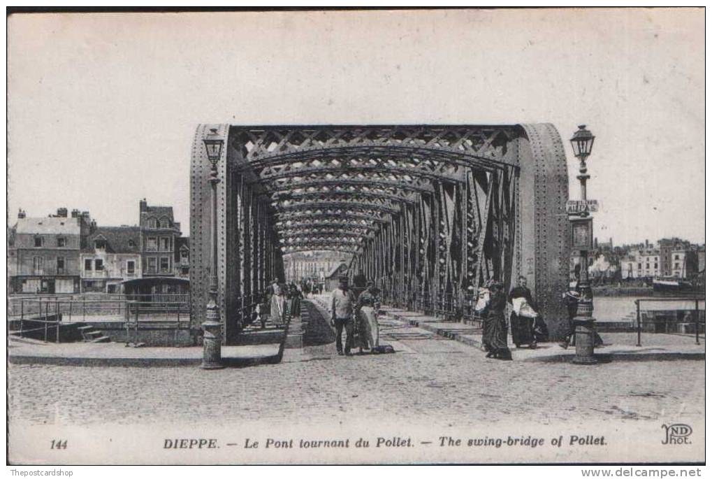 CPA FRANCE 76  DIEPPE  No144 LE PONT TOURNANT DU POLLET THE  SWING BRIDGE IRON - Dieppe