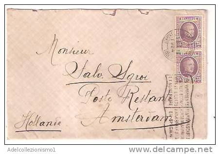 34007)lettera Con 25c Belghe + Annullo Da Bruxelles A Amsterdam Il 1-3-1924 - Storia Postale