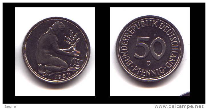 50 PFENNIG 1989 D - 50 Pfennig