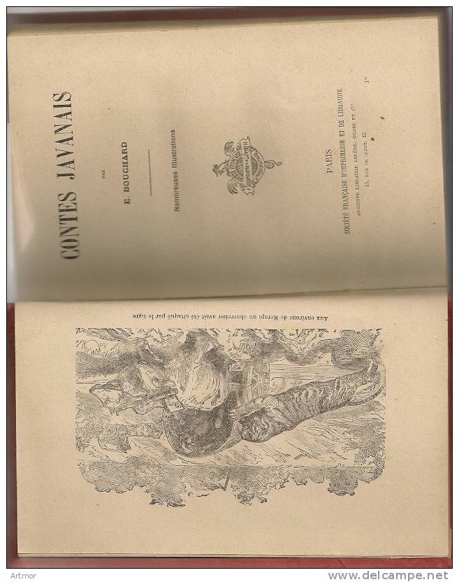 BOUCHARD  E - CONTES JAVANAIS - Société Française D´imprimerie - Sans Date ( Livre De Prix Distribué En 1925/26) - Contes