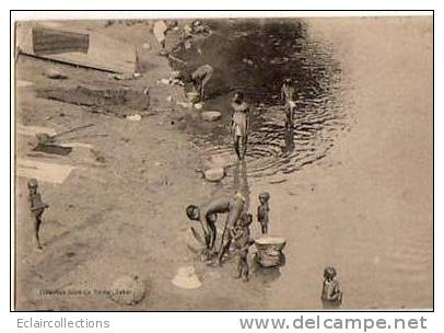 SENEGAL..Sur Le Bords Du Fleuve .. Lessive .. Enfants. .Fortier259 - Senegal