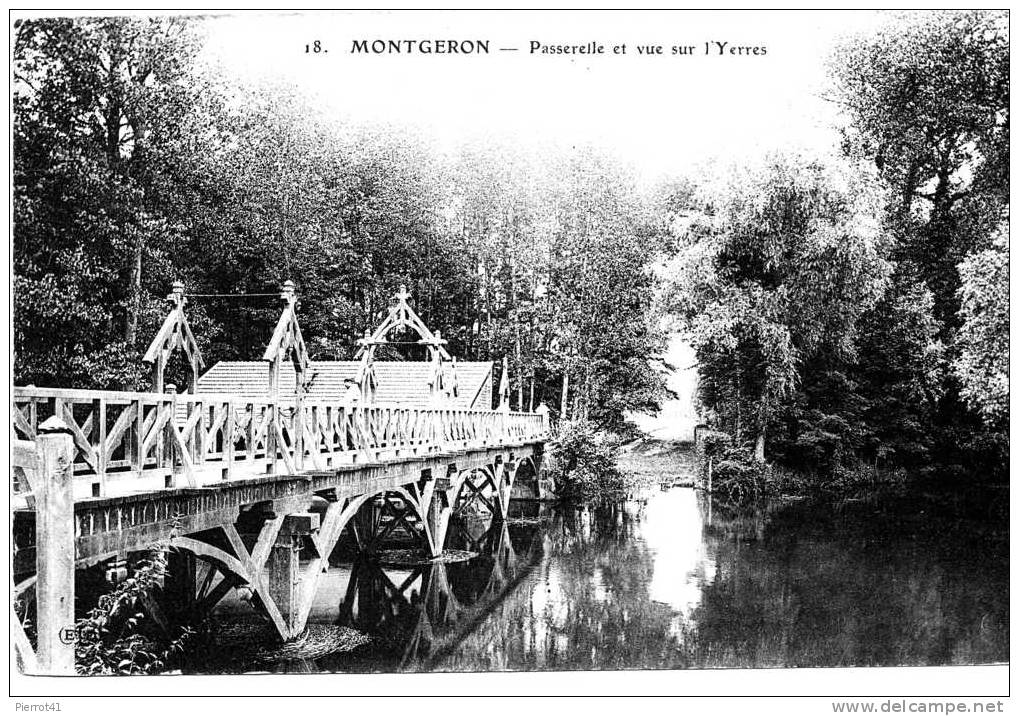 MONTGERON - Passerelle Et Vue Sur L´Yerres - Montgeron