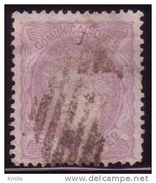 Edifil 106 1870 25 Milésimas Lila En Usado Catálogo 10 Eur - Oblitérés