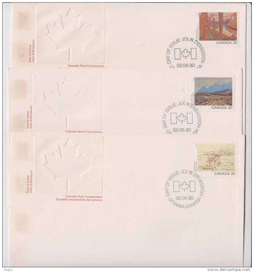 CANADA-FDC-1982-MODERN ART PAINTING-SET OF 12-CONDITION SEE THE SCAN
