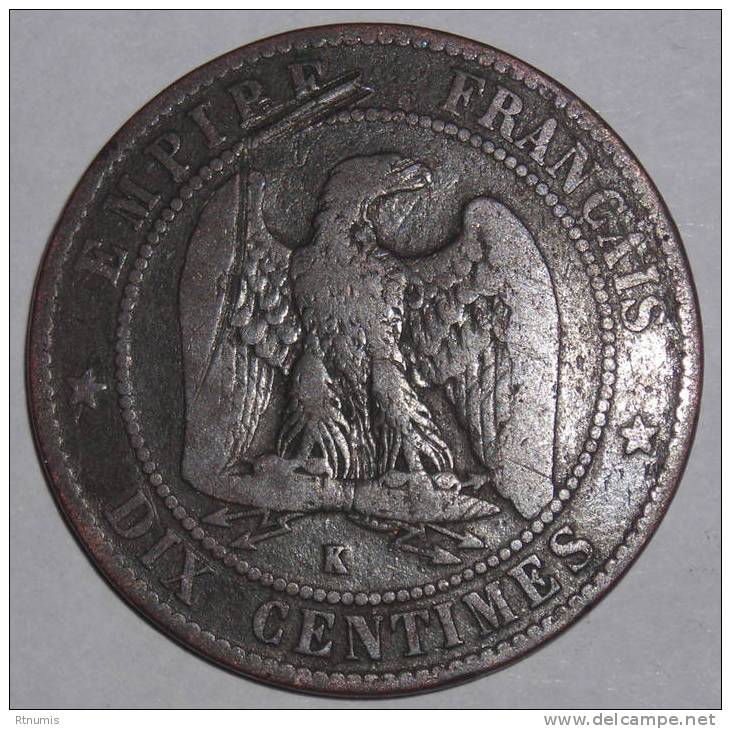 Napoléon III 10 Centimes Tête Nue 1854 K BORDEAUX - 10 Centimes