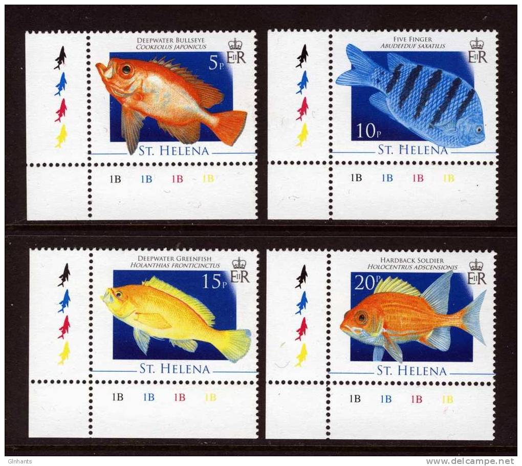 ST HELENA - 2008 PART SET (4 Of12) FISHES FINE MNH ** - Sint-Helena