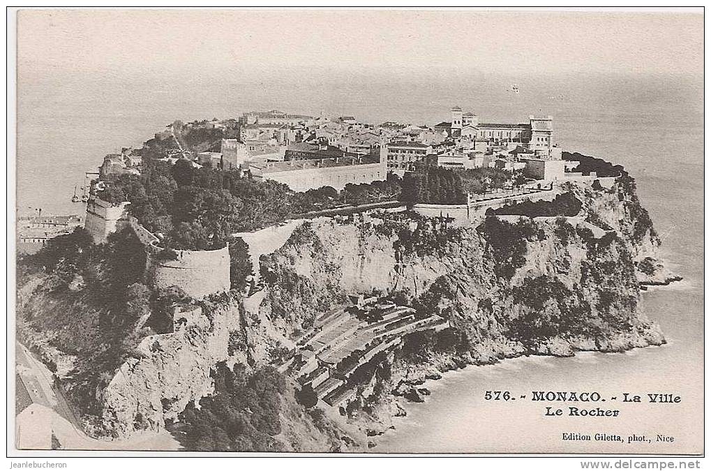 C  .P. A   ( MONACO   " La Ville - Le Rocher    " Carte Comme Neuve     ) - Prinselijk Paleis