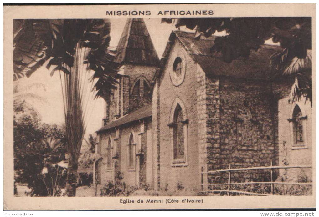 CPA AFRIQUE  - COTE D'IVOIRE - AFRIQUE - Missions Africaines - Eglise De MEMNI - CÔTE D'IVOIRE  MISSIONS AFRICAINES - Costa De Marfil