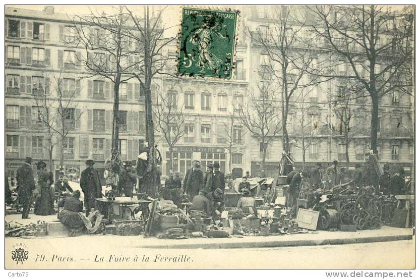 Paris 75 - Marché - Ferraille - Brocante - Machine à Coudre - Petits Métiers à Paris