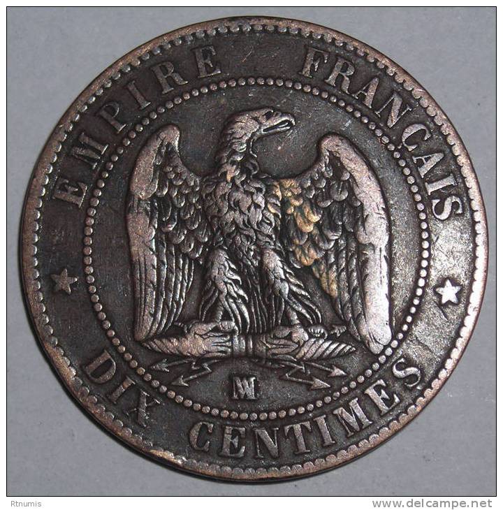 Napoléon III 10 Centimes Tête Nue 1854 MA MARSEILLE - 10 Centimes