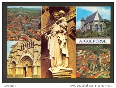 CARTE POSTALE MODERNE MULTIVUES 1980/90 NEUVE EN COULEUR AIGUEPERSE 63260 AUVERGNE PUY De DÔME IMPRIMEUR Pierre ARTAUD - Aigueperse