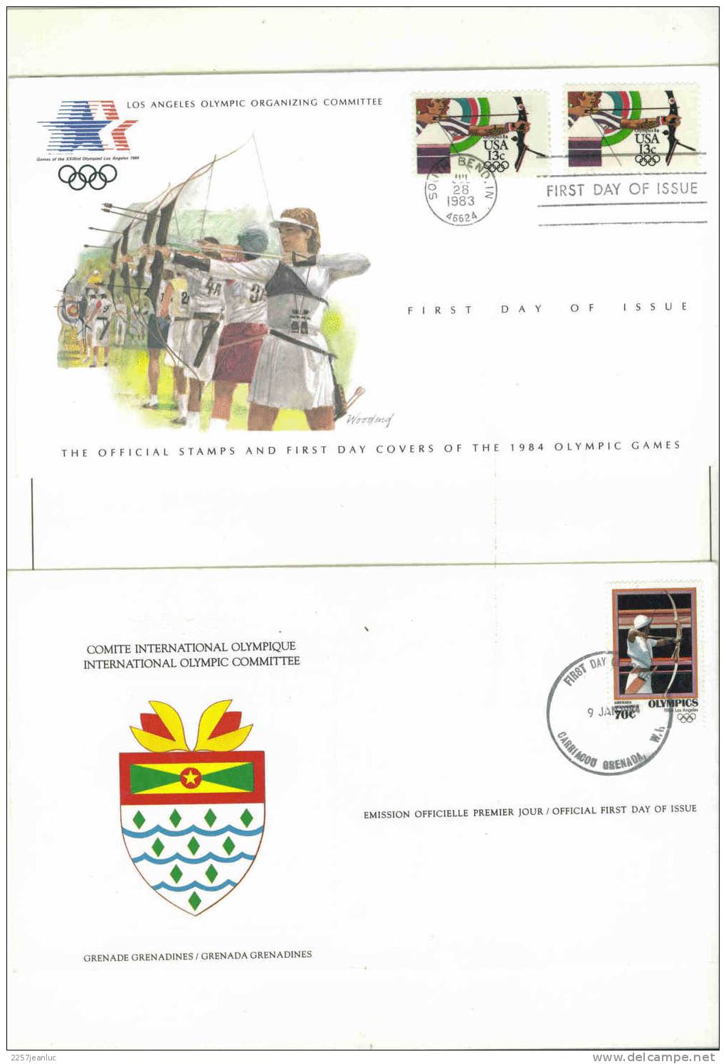 Themes   Tir A L´arc 2  Lettres Jeux  Olympique Et Archers Sur Feuille Safe D´ Exposition - Bogenschiessen