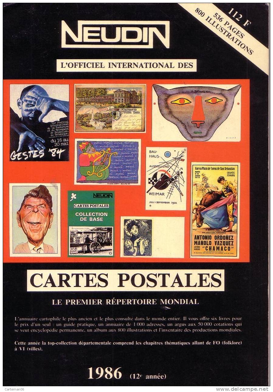 Livre - Neudin - L'officiel International Des Cartes Postales 1986 - Bücher & Kataloge
