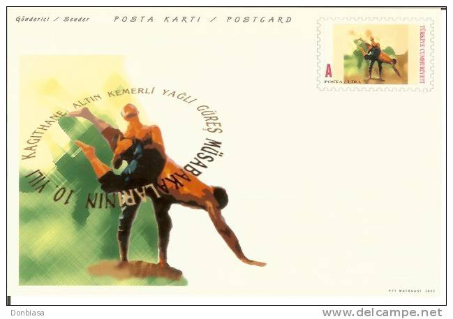 Turchia, 2003: Arti Marziali - Lotta. Cartolina Postale NUOVA - Non Classés