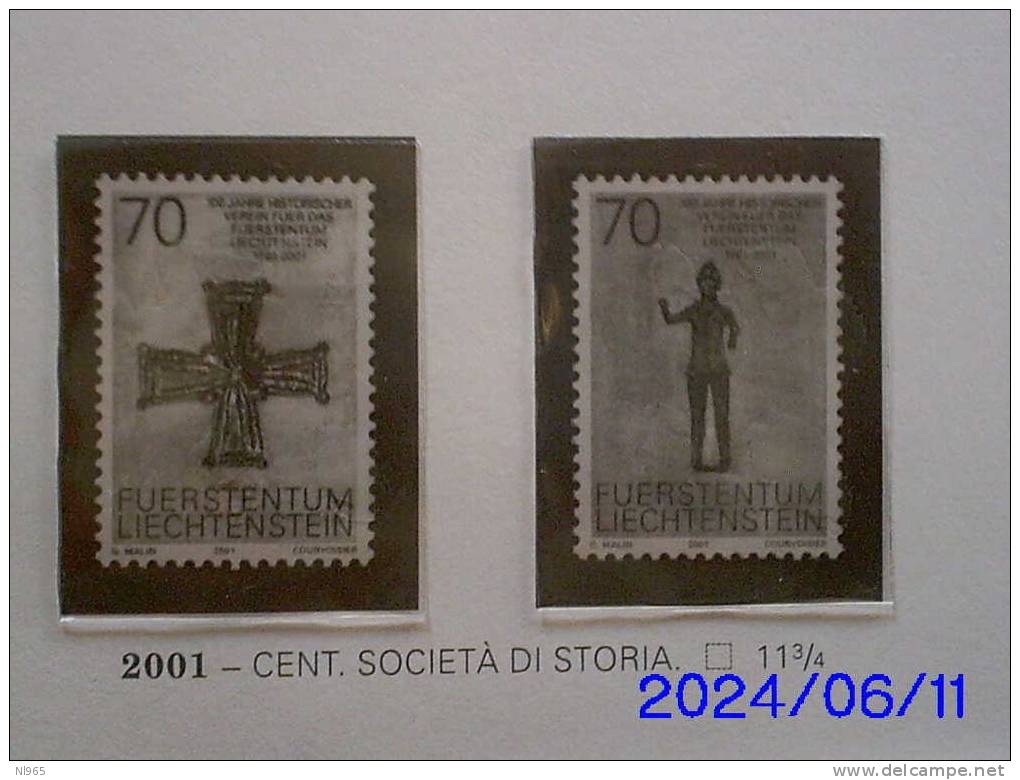 LIECHTENSTEIN - ANNO 2001 - CENTENARIO DEL MUSEO DEI SIMBOLI STORICI ** MNH - Ongebruikt