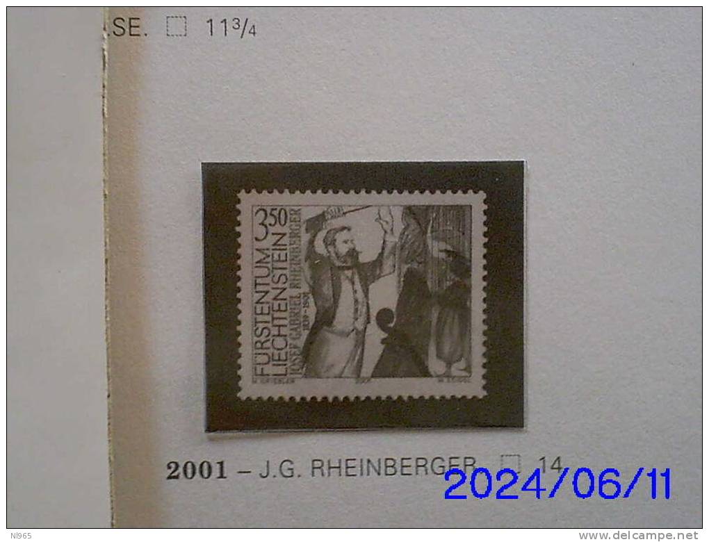 LIECHTENSTEIN - ANNO 2001 - CENTENARIO JOSEF GABRIEL RHEINBERGER - COMPOSITORE E DIRETTORE D' ORCHESTRA ** MNH - Unused Stamps