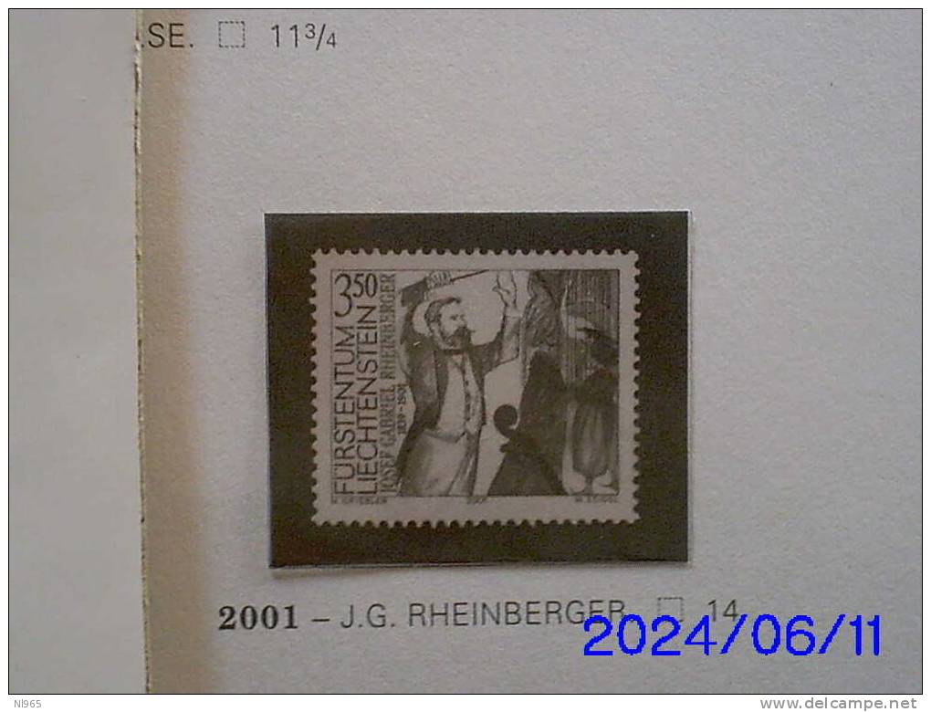 LIECHTENSTEIN - ANNO 2001 - CENTENARIO JOSEF GABRIEL RHEINBERGER - COMPOSITORE E DIRETTORE D' ORCHESTRA ** MNH - Nuevos