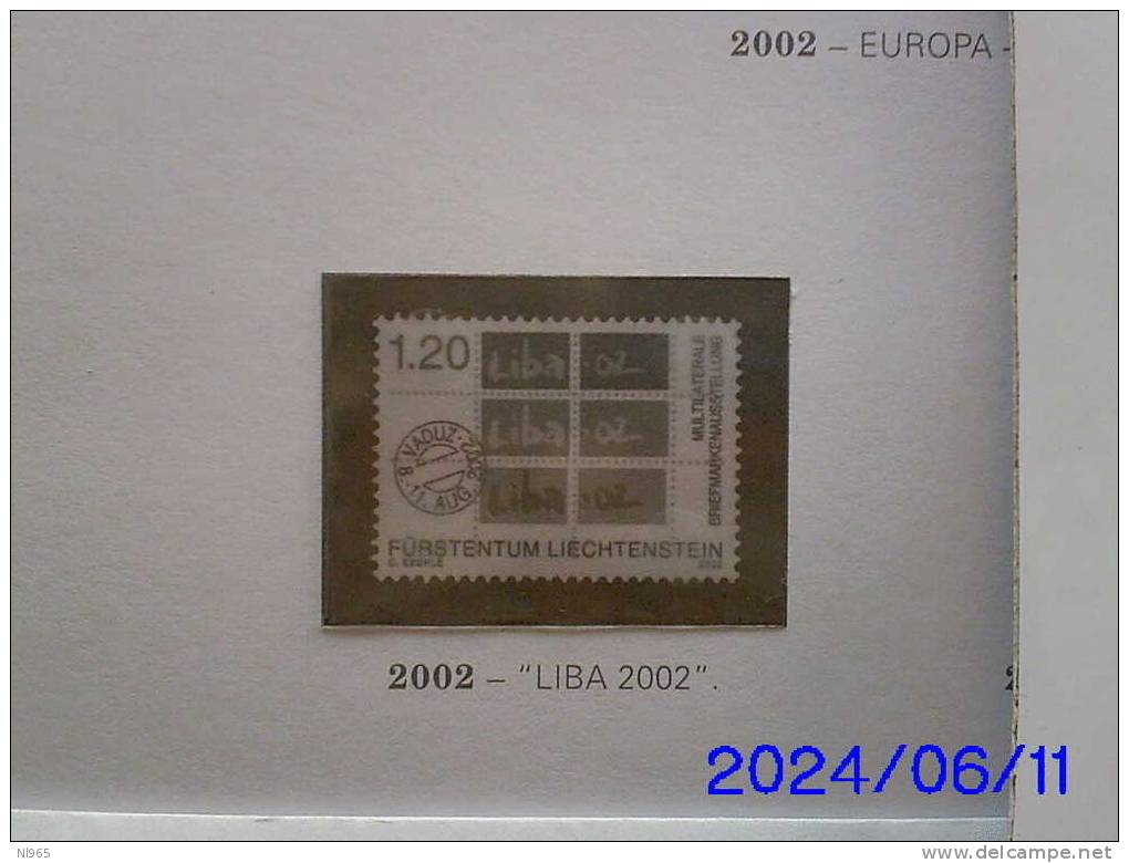 LIECHTENSTEIN - ANNO 2002 - ESPOSIZIONE FILATELICA LIBA 2002   ** MNH - Unused Stamps