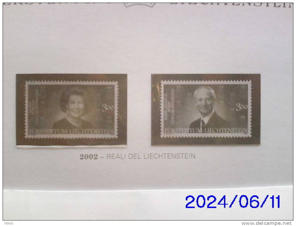 LIECHTENSTEIN - ANNO 2002 - REALI DEL LIECHTENSTEIN   ** MNH - Unused Stamps