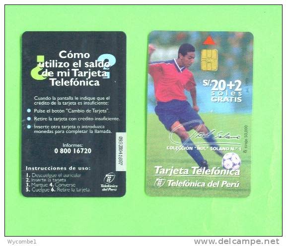 PERU - Chip Phonecard/Solano/Football Player - Perù