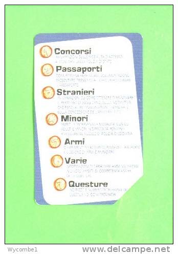 ITALY - Urmet Phonecard/Public Authority Phone Numbers/Tirage 310,000 - Public Ordinary