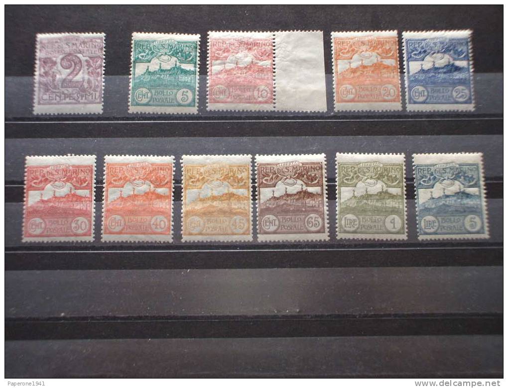 SAN MARINO-1903 CIFRA/VEDUTA 11v. (senza Il L.2) NUOVI(++). - Unused Stamps